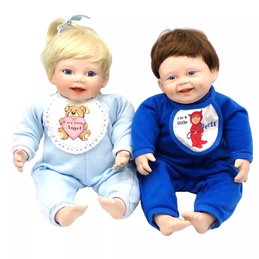 Kathy Hippensteel 1995 Ashton Drake Galleries I’m A Little Angel Devil Doll Set